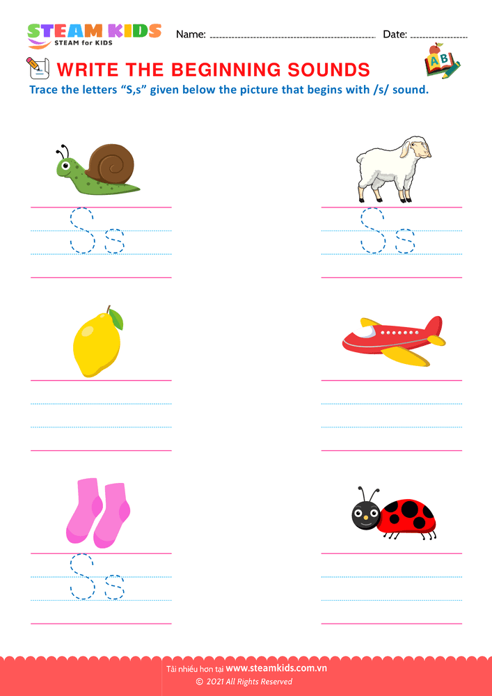 Bài tập tiếng anh - Beginning Sounds - B32