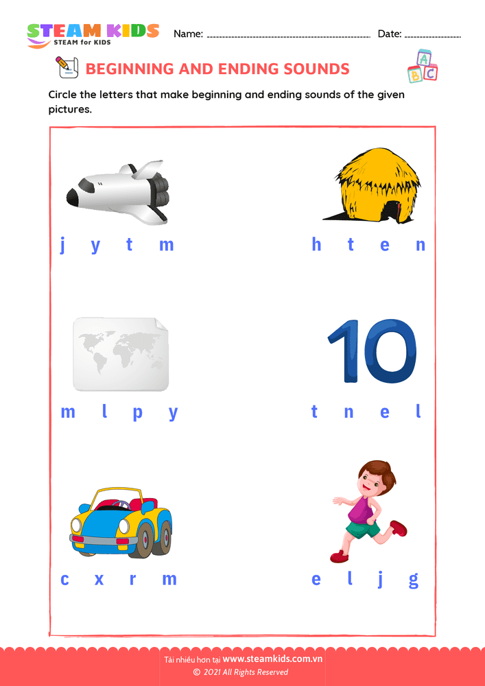 Bài tập tiếng anh - Beginning & Ending Sounds - B26