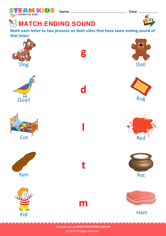 Beginning & Ending Sounds - B11 Tiếng anh Phonics 4-6 tuổi
