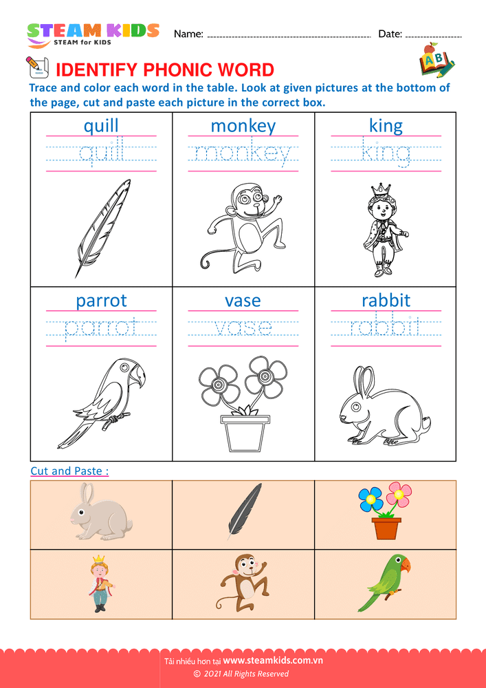 Bài tập tiếng anh - Identify phonic word - B10