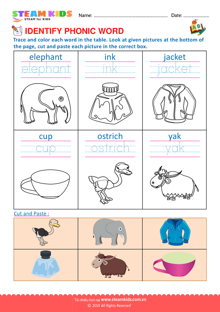 Bài tập tiếng anh - Identify phonic word - B16