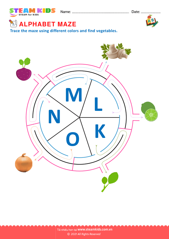 Bài tập tiếng anh - Alphabet Maze - B30