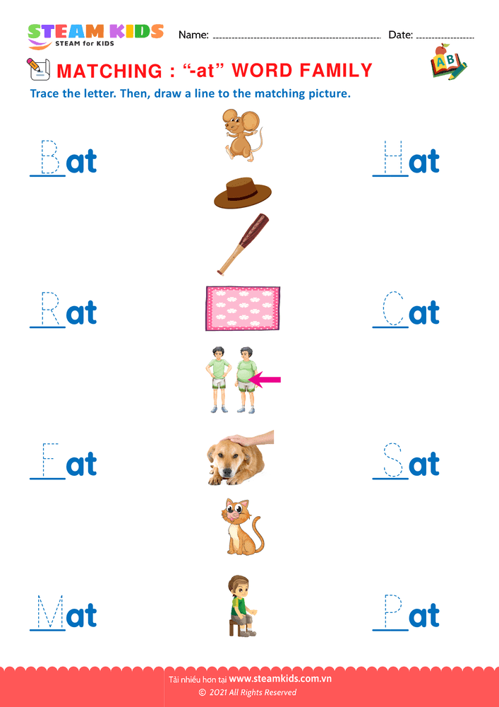 Bài tập tiếng anh - Rhyming Words - B12