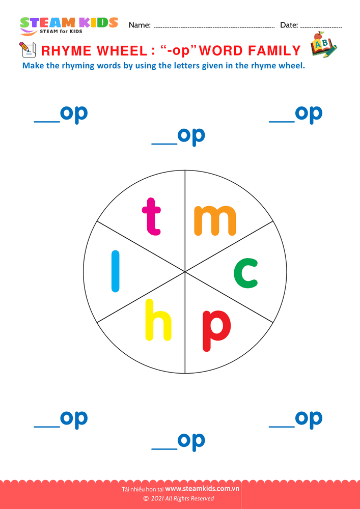 Bài tập tiếng anh - Rhyming Words - B15