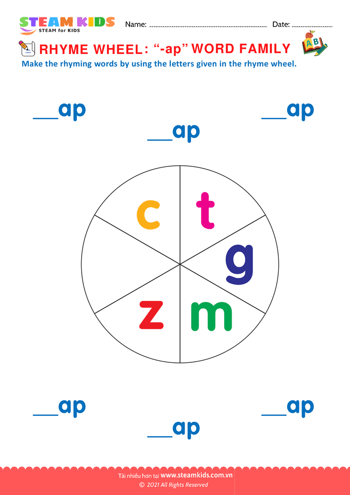 Bài tập tiếng anh - Rhyming Words - B16