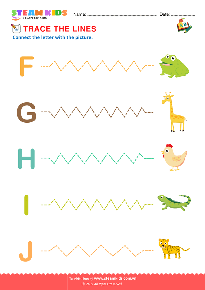 Bài tập tiếng anh - Trace the Lines - B8