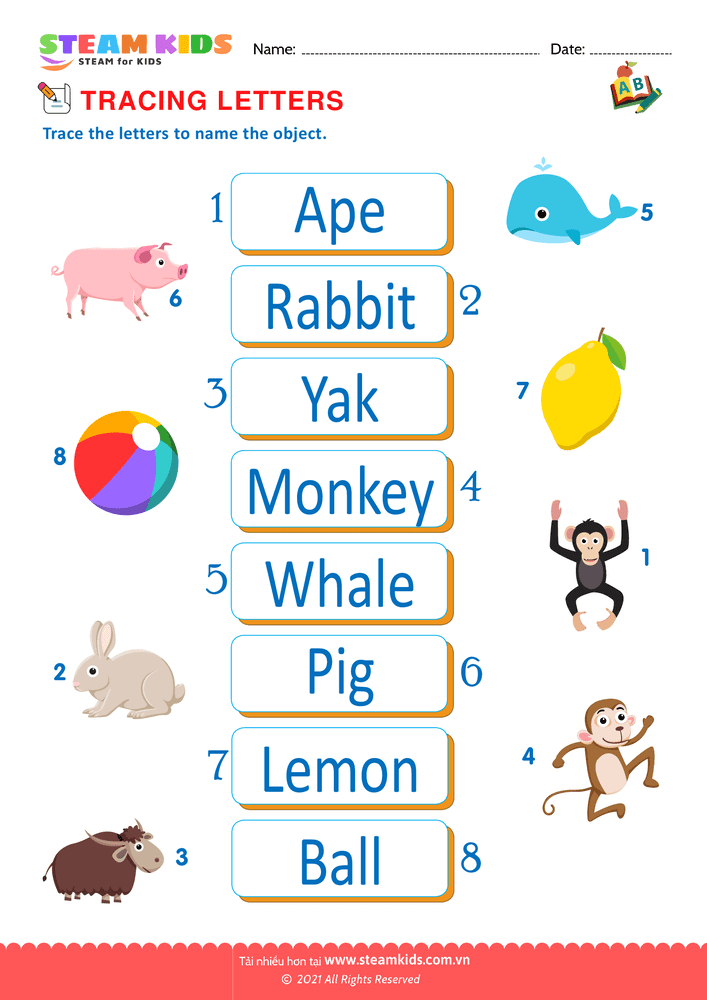 Bài tập tiếng anh - Trace Letters - B2