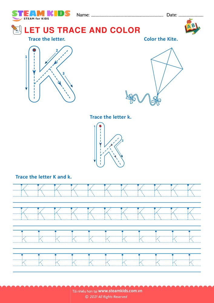 Bài tập tiếng anh - Trace and Color - B11