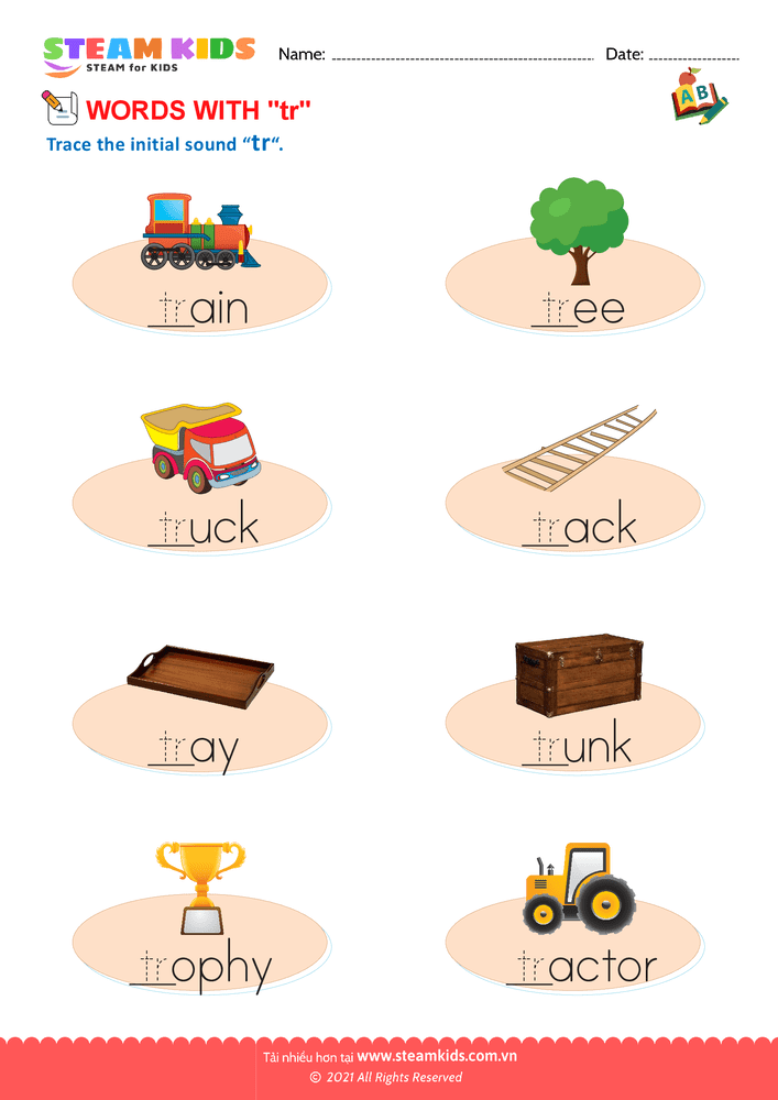 Bài tập tiếng anh - Blends and Digraphs - B4