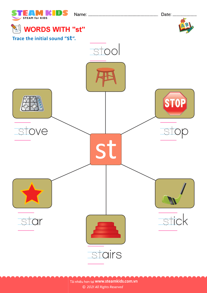 Bài tập tiếng anh - Blends and Digraphs - B12