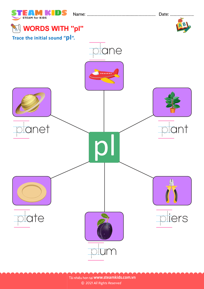 Bài tập tiếng anh - Blends and Digraphs - B13