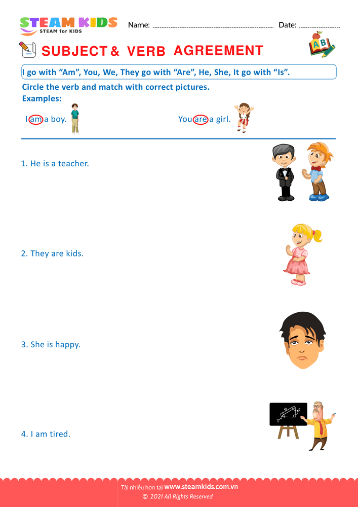 Bài tập tiếng anh - Agreement of Subjects & Verb - B3