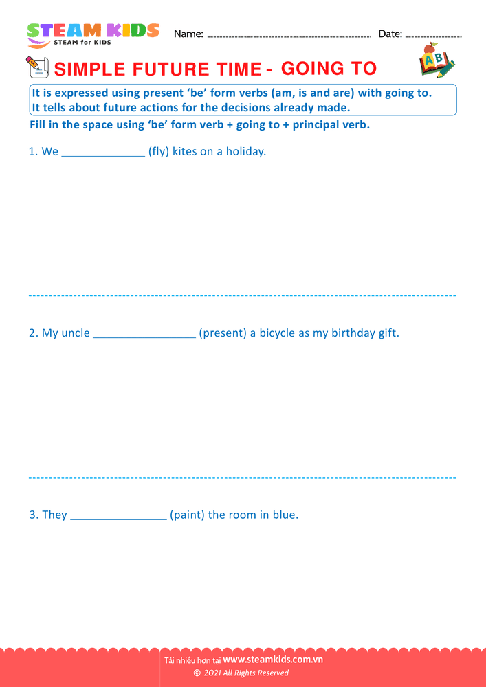 Bài tập tiếng anh - Future Time - B5