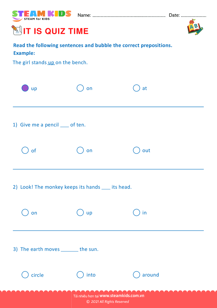 Bài tập tiếng anh - Quiz - B10