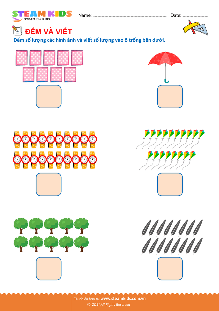 Bài tập Toán tư duy - Tập viết chữ số - B39