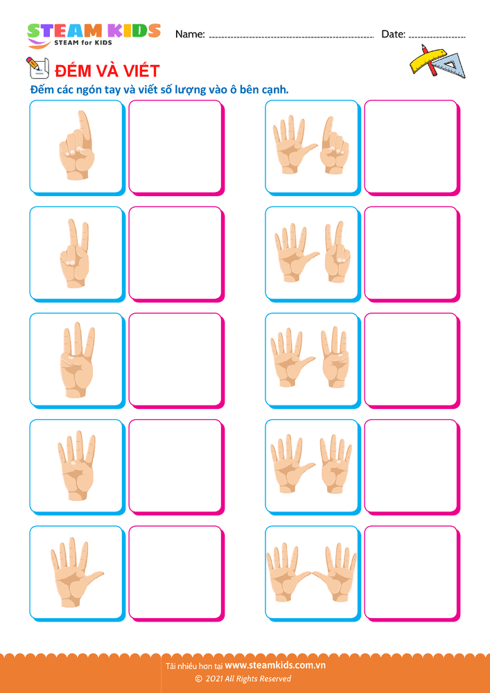 Bài tập Toán tư duy - Đếm và viết - B3