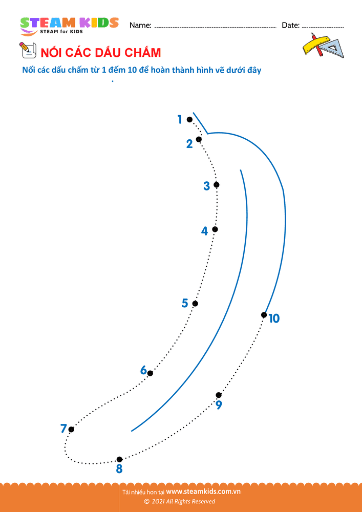 Bài tập Toán tư duy - Nối các dấu chấm - B5