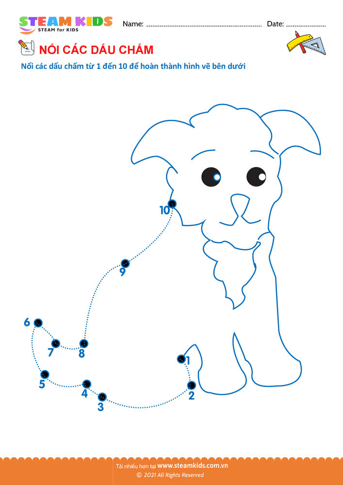 Bài tập Toán tư duy - Nối các dấu chấm - B15