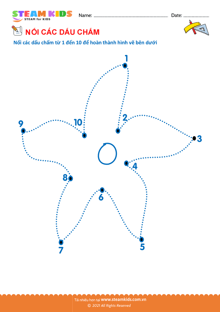 Bài tập Toán tư duy - Nối các dấu chấm - B20
