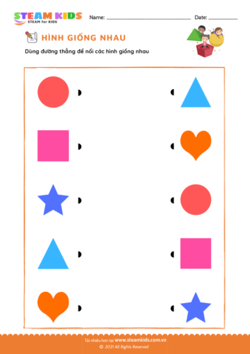 Toán hình dạng 2-4 tuổi