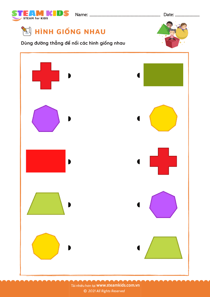 Bài tập Toán tư duy - Hình giống nhau - B2