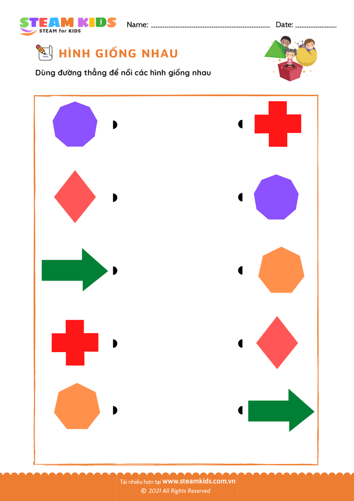 Bài tập Toán tư duy - Hình giống nhau - B23