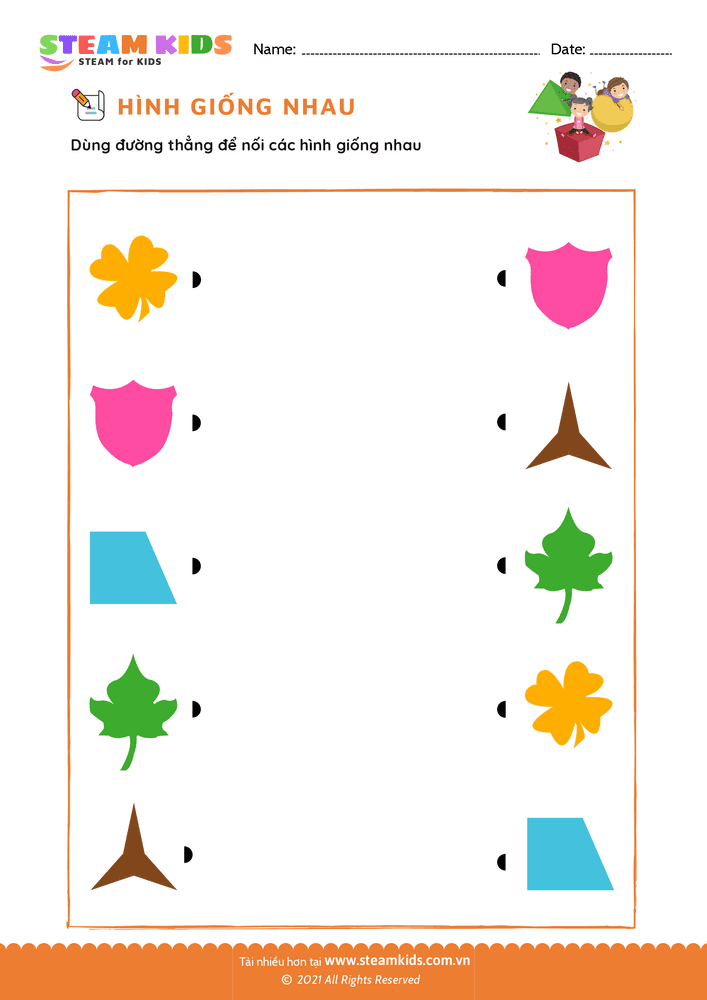 Bài tập Toán tư duy - Hình giống nhau - B25