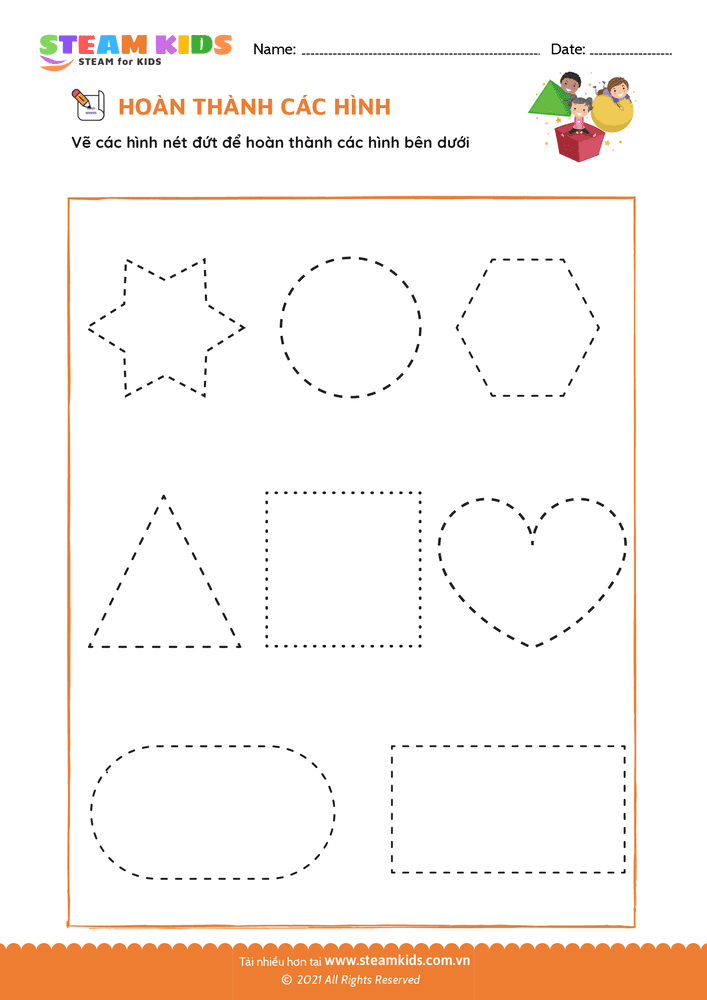 Bài tập Toán tư duy - Hoàn thành các hình - B15