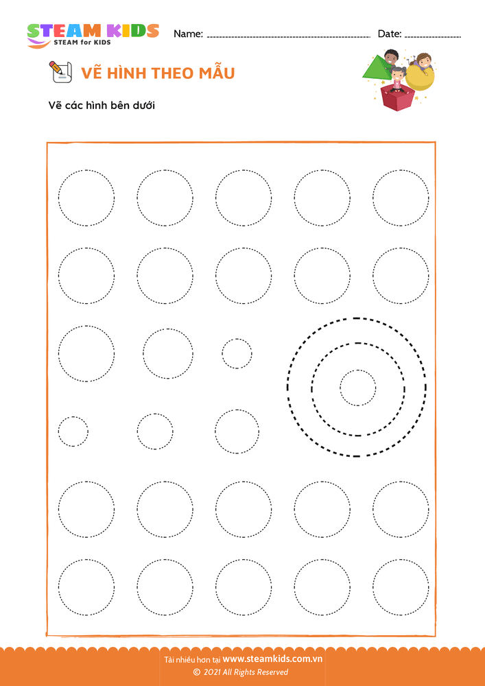Bài tập Toán tư duy - Vẽ hình theo mẫu - B5