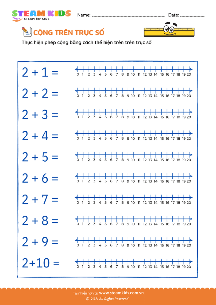 Bài tập Toán tư duy - Cộng trên trục số - B5