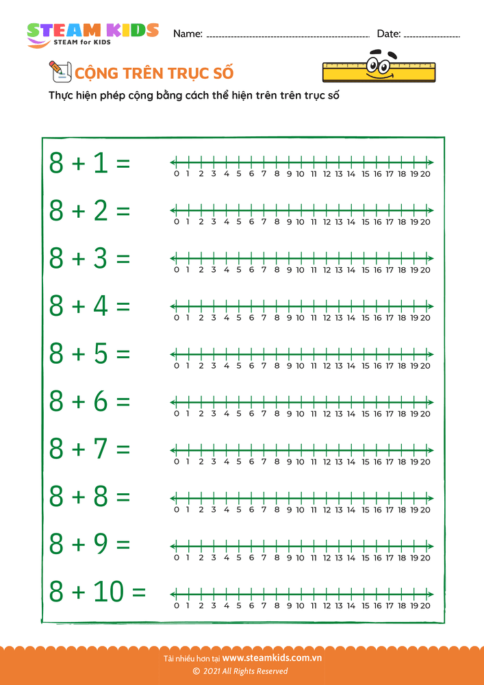 Bài tập Toán tư duy - Cộng trên trục số - B29