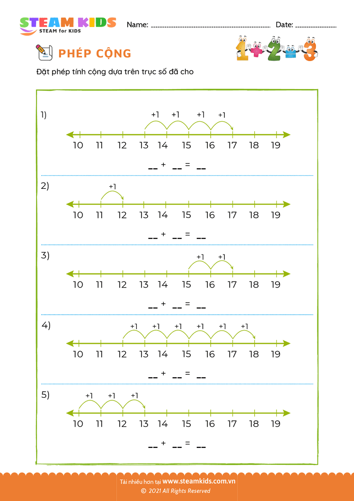 Bài tập Toán tư duy - Cộng trên trục số - B30