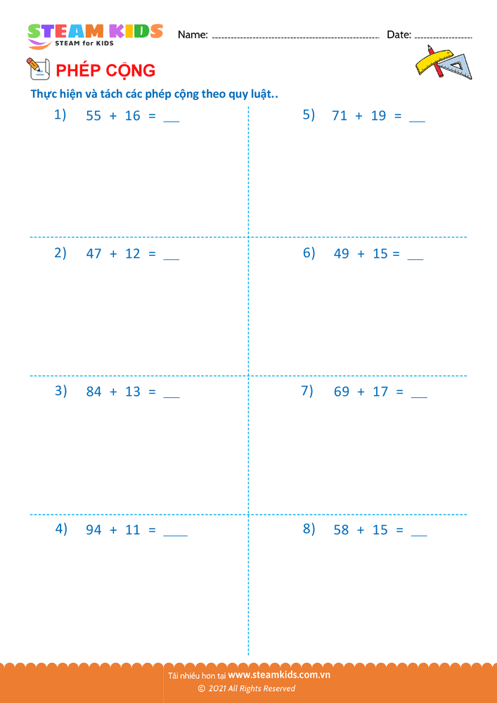Bài tập Toán tư duy - Tách số theo quy luật - B21