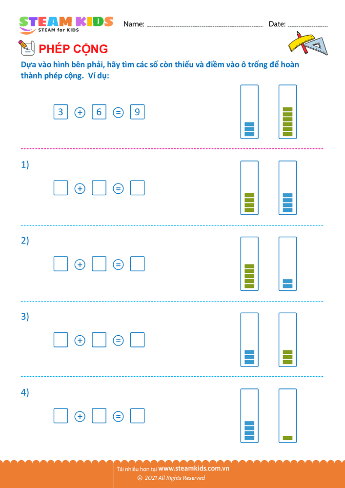 Bài tập Toán tư duy - Tìm số còn thiếu - B25