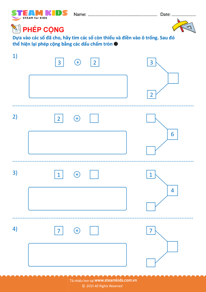 Bài tập Toán tư duy - Tìm số còn thiếu - B35
