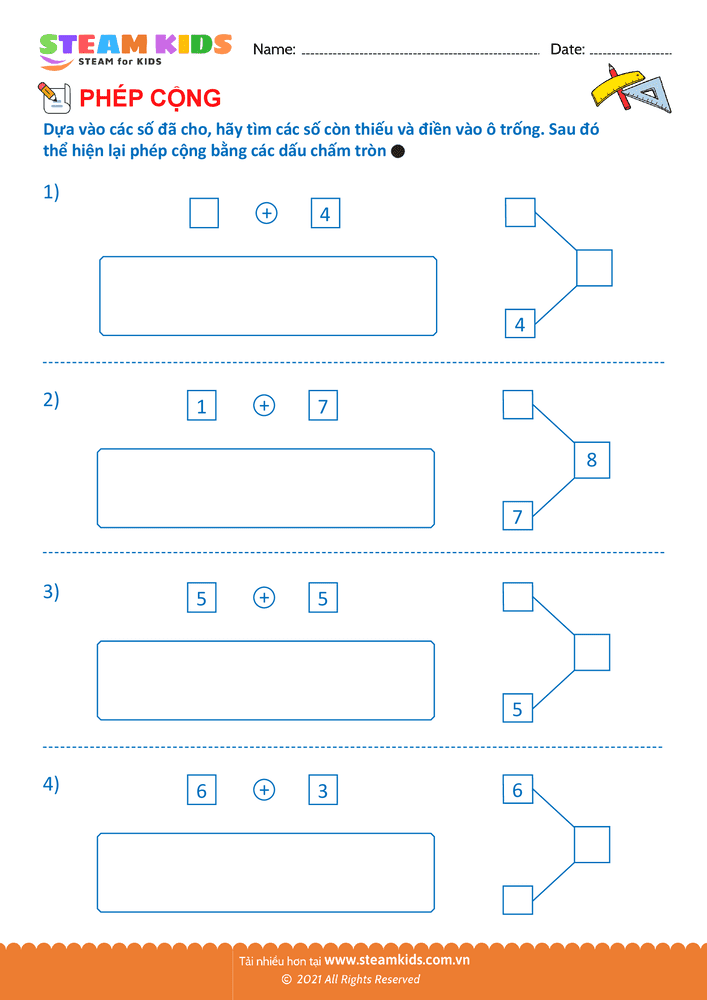 Bài tập Toán tư duy - Tìm số còn thiếu - B39