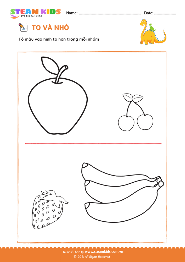 Bài tập Toán tư duy - So sánh To - Nhỏ - B25