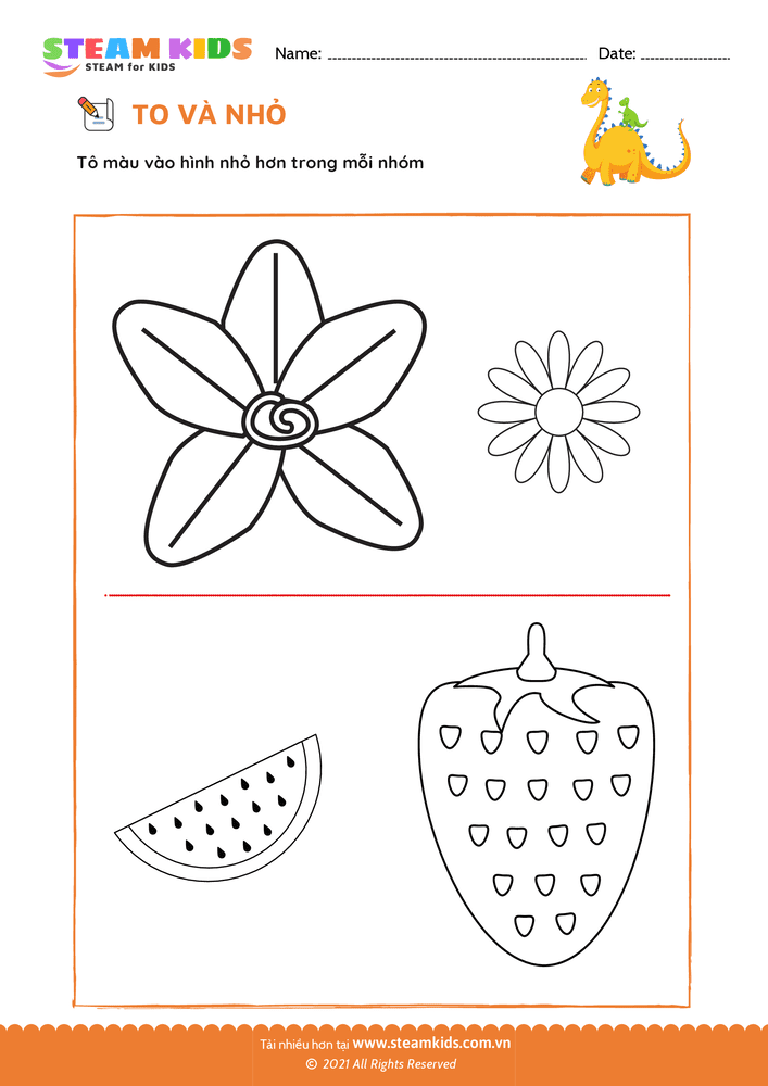 Bài tập Toán tư duy - So sánh To - Nhỏ - B27