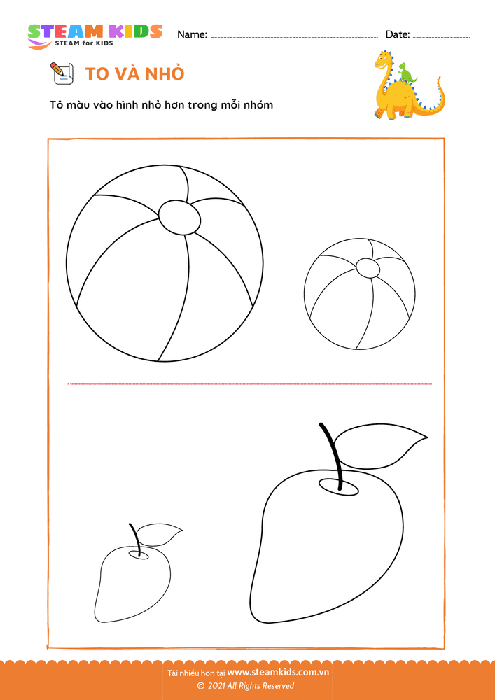 Bài tập Toán tư duy - So sánh To - Nhỏ - B29