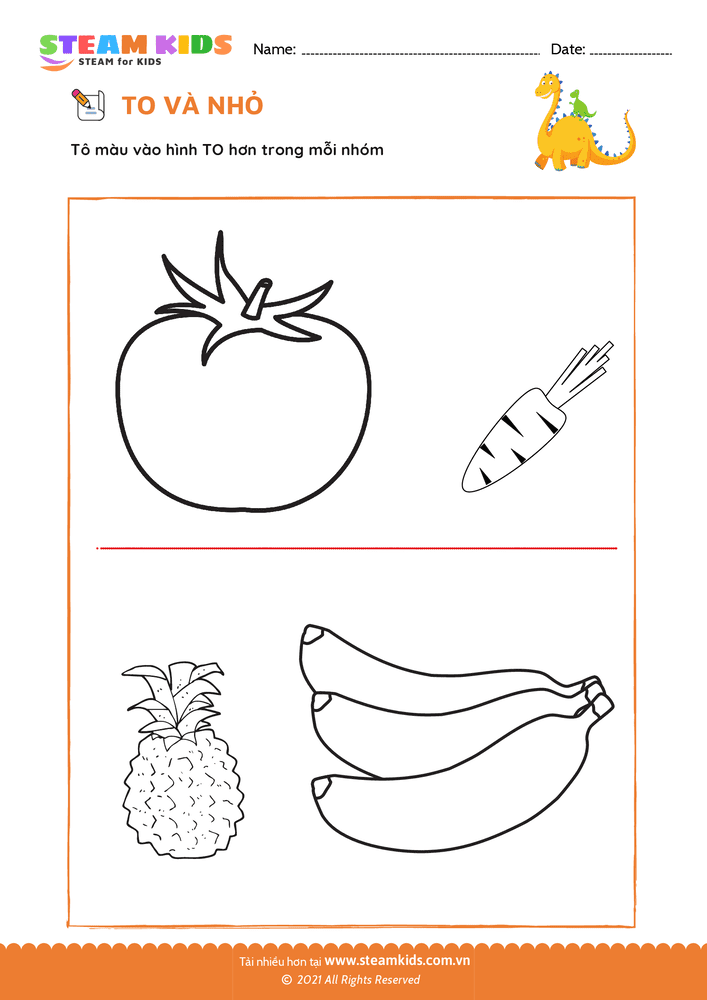 Bài tập Toán tư duy - So sánh To - Nhỏ - B31