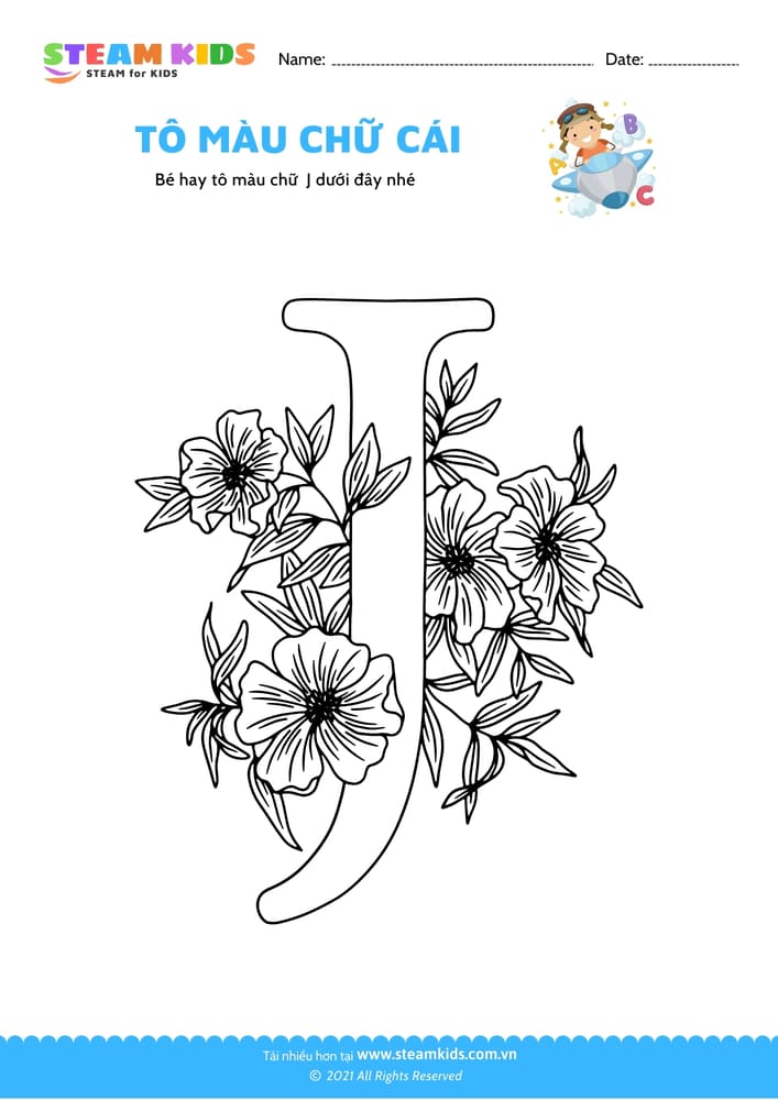 Tô màu chữ T Tô màu theo chủ đề Chữ cái