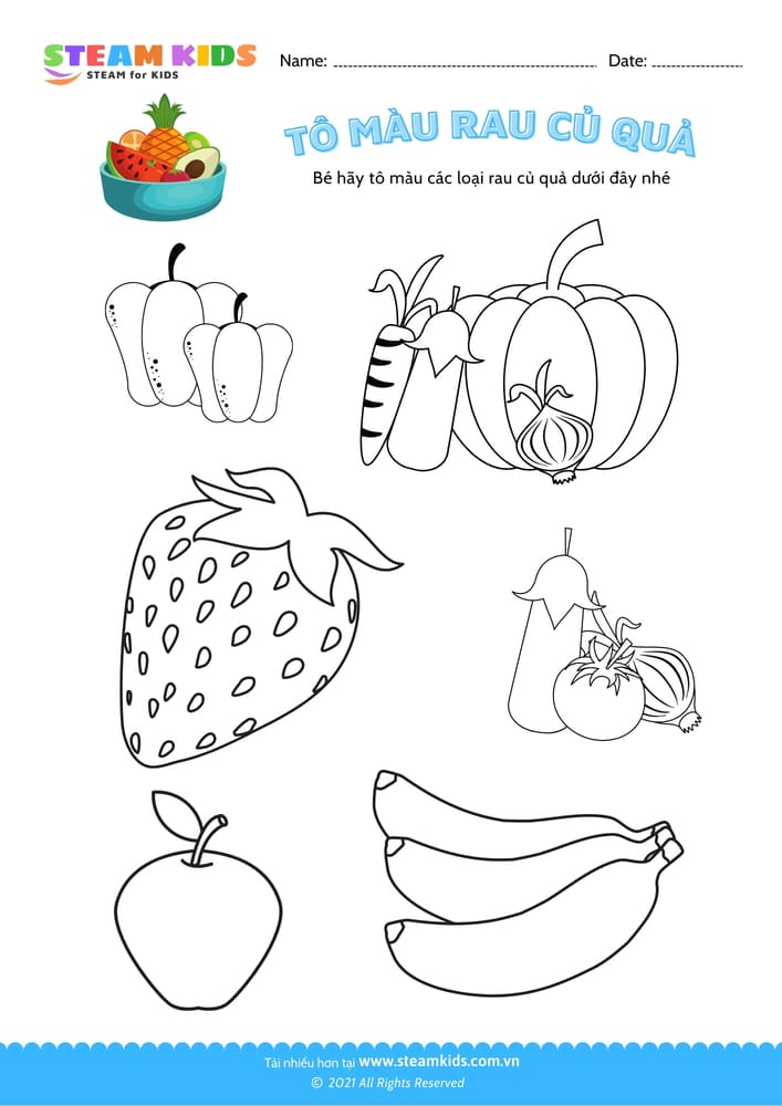 Tô màu trái cây - B2