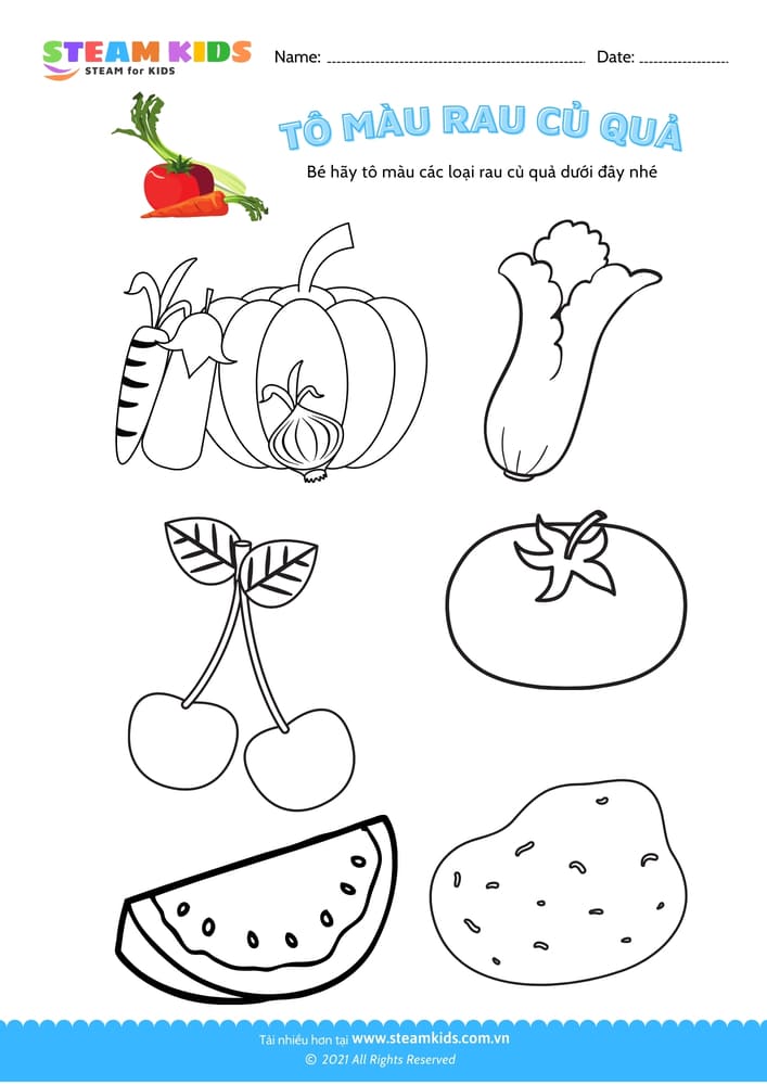 Tô màu trái cây - B2