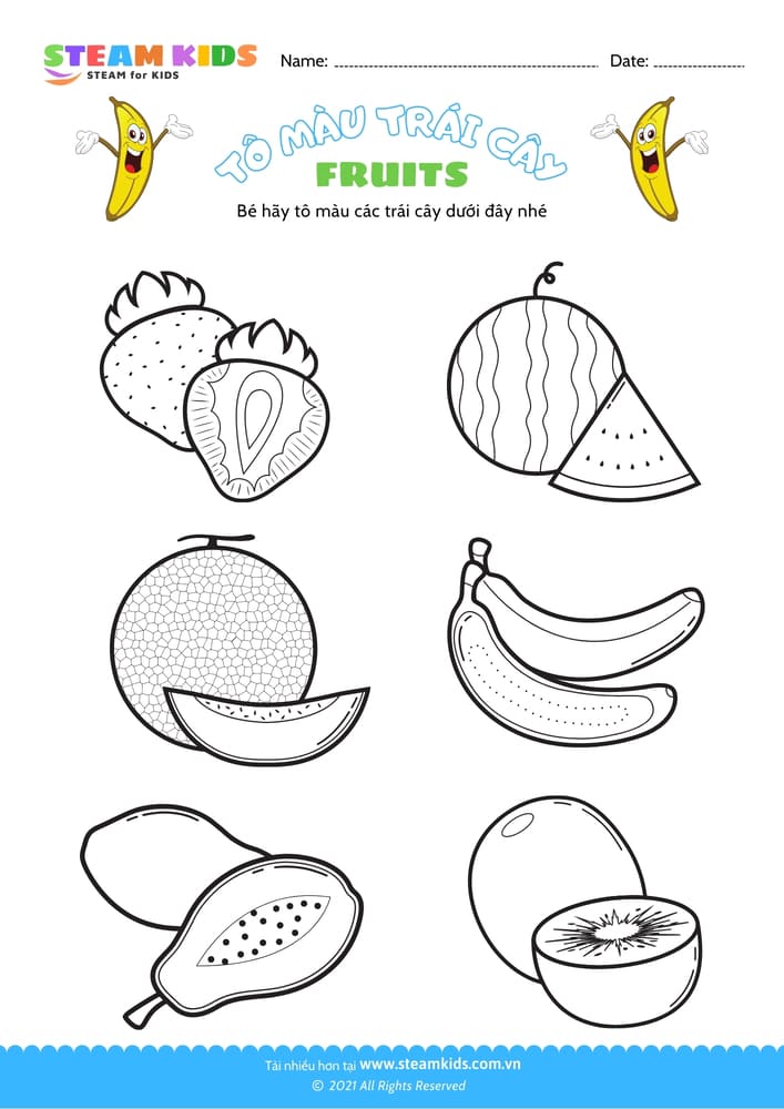 Tô màu trái cây - B2