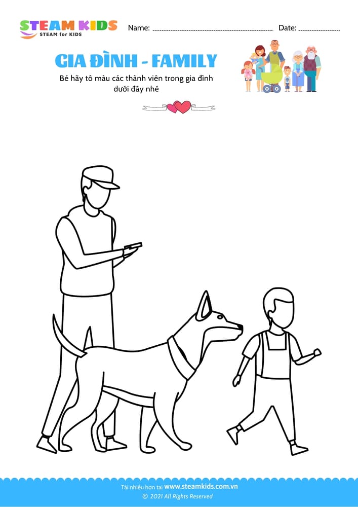 Tô màu gia đình - B20