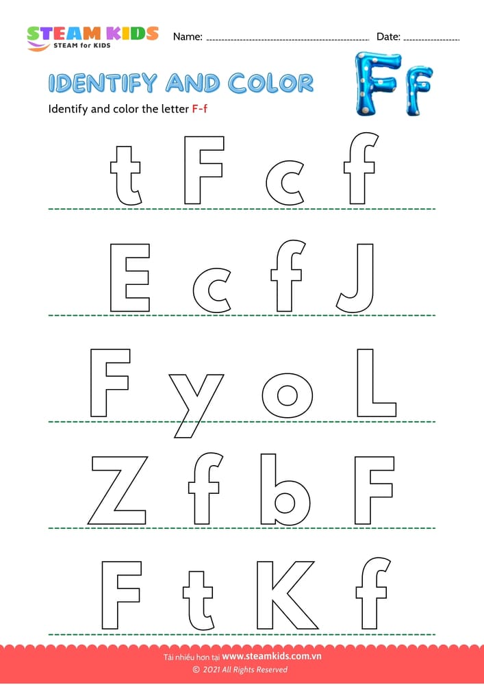 Find and Color letter K/k