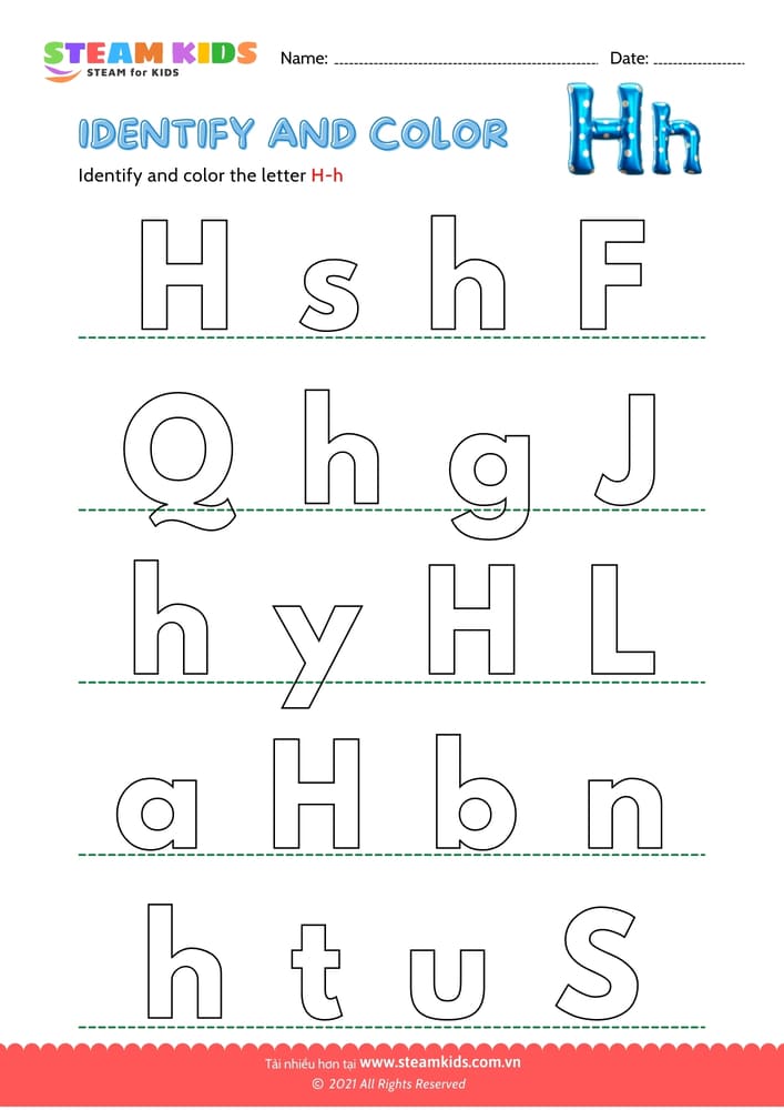 Find and Color letter K/k