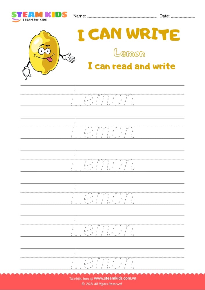 Write letters and words - A/a