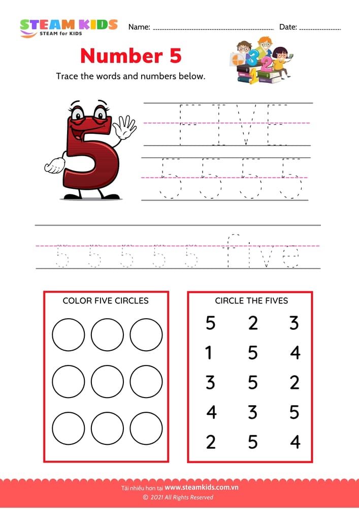 Indentify and write number 7