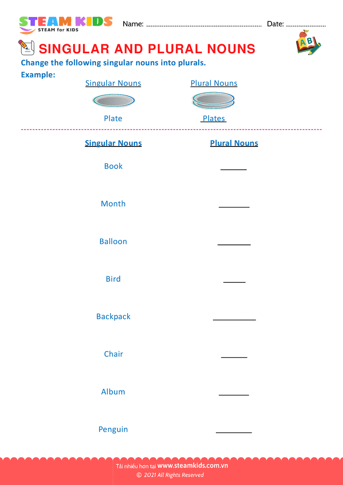 Singular and Plural Nouns G2 - B17